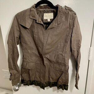 Banana Republic Military Wax Jacket Army Green Women's Small